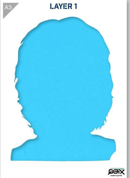 John Lennon Vorlage - 2 Schichten Kunststoff A3 Schablone