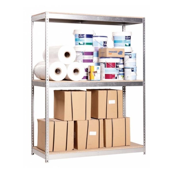 PROREGAL Schwerlastregal Mid Wood Yeti Three HxBxT 150 x 150 x 60 cm Fachlast 400 kg Verzinkt
