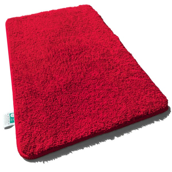 Rote Badematte aus Baumwolle