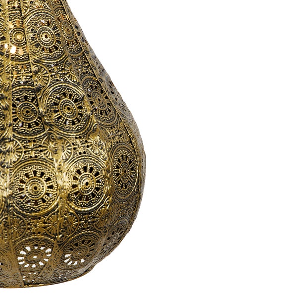 Dekorative Hängeleuchte aus Metall mit orientalischem Muster