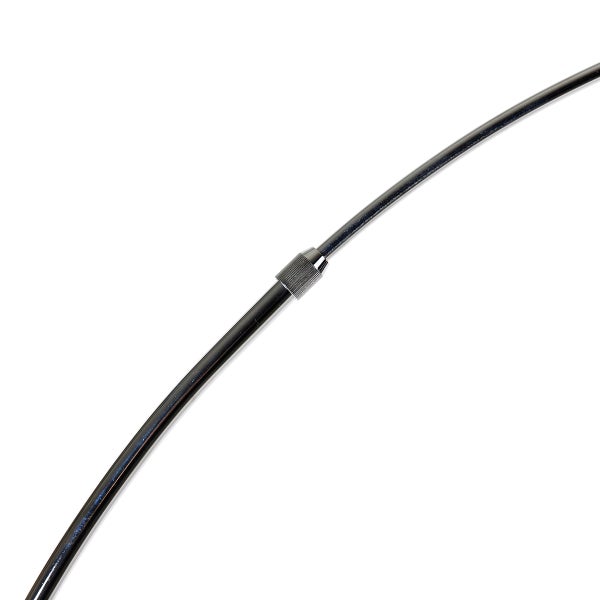 Schwarzer Metall-Bowdenzug mit Stellschraube