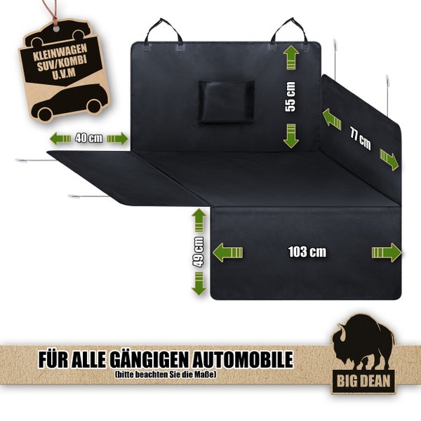 Abdeckung für den Autositz mit Abmessungen