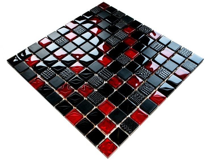 Glasmosaik auf Netz für Bad und Küche 30cm x 30cm  - Milan City