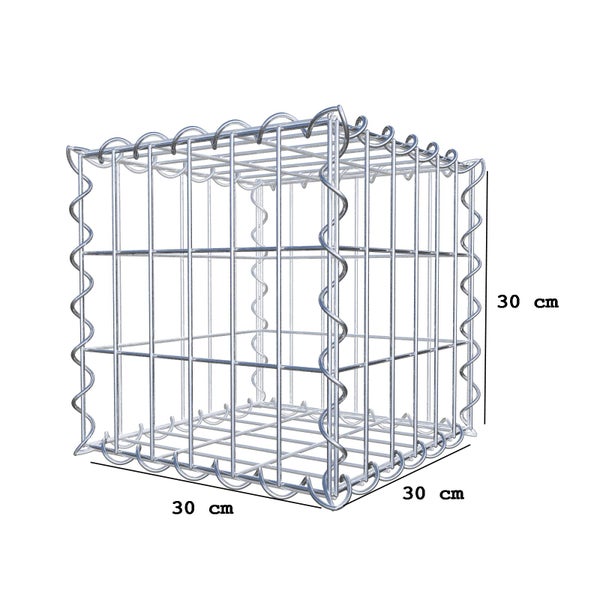 Gabione 30 cm x 30 cm x 30 cm (L x H x T), Maschenweite 5 cm x 10 cm, Spirale
