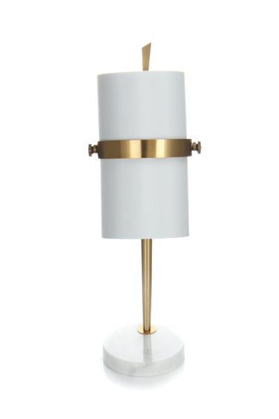 Minimalistische Tischlampe weiß, Klassisch Moderne Nachttisch Lampe | Wohnzimmer Esszimmer Leuchte