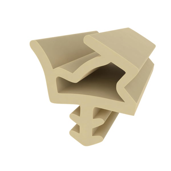 Beige Dichtungsprofil für Türen und Fenster.