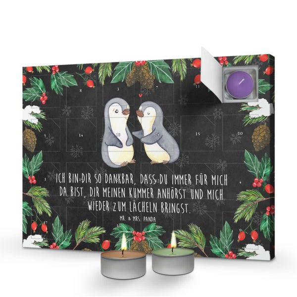 Mr. & Mrs. Panda Duftkerzen Adventskalender Pinguine trösten - Schwarz