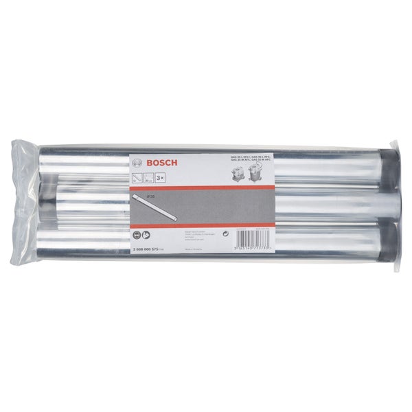 Bosch Verlängerungsrohr Set, 3-teilig, verchromt, Länge 35 Zentimeter, Durchmesser 35 Millimeter, für Industrie Staubsauger.