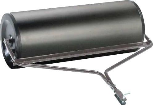 Robuste Rasenwalze aus Metall zum Ebnen von Erdreich und Festwalzen von Grassamen.