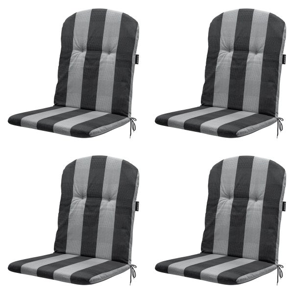 Stuhlauflage Stapelstuhl Alice grau - Ca. 96x45 cm - 4er-Set