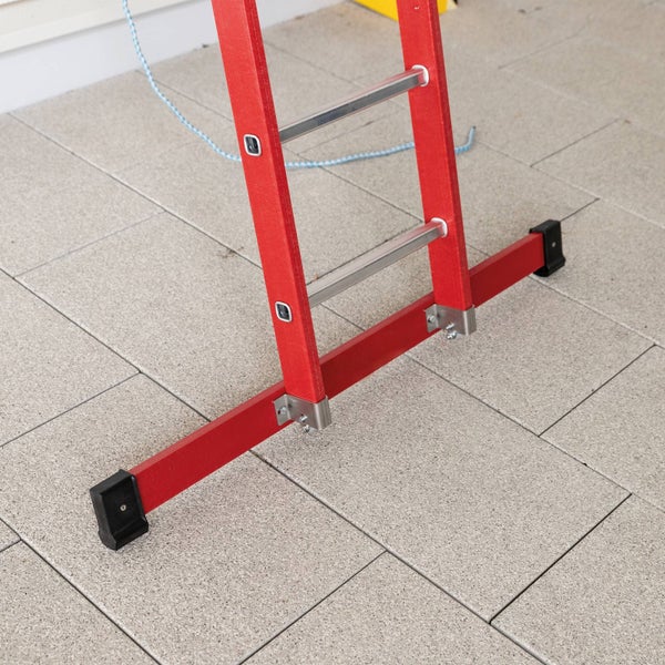 Günzburger Steigtechnik Sprossen-Schiebeleiter 2tlg. GFK/Alu mit Standard-Traverse 2 x 12 Sprossen - 035512
