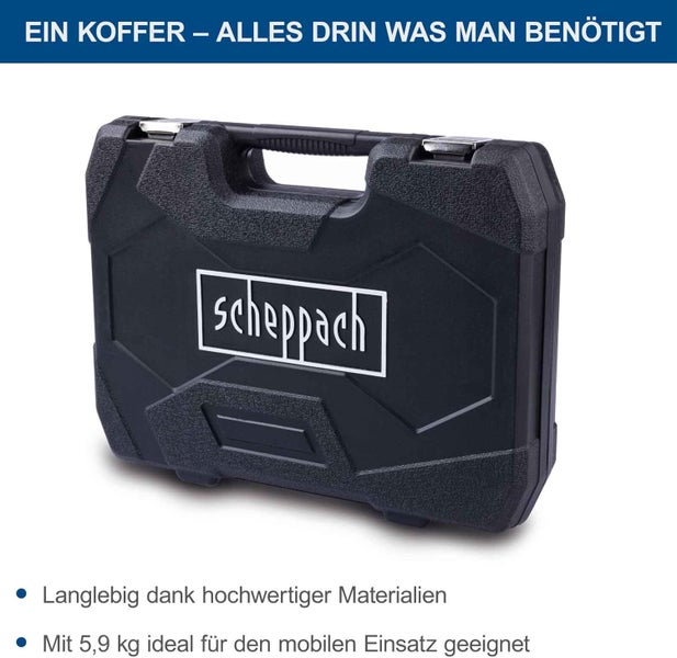 Scheppach Werkzeugkoffer aus Kunststoff für den mobilen Einsatz