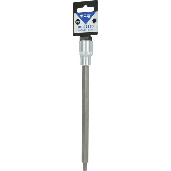 BRILLIANT TOOLS 1/2 Innensechskant Bit-Stecknuss 200 mm lang 5 mm - BT022890