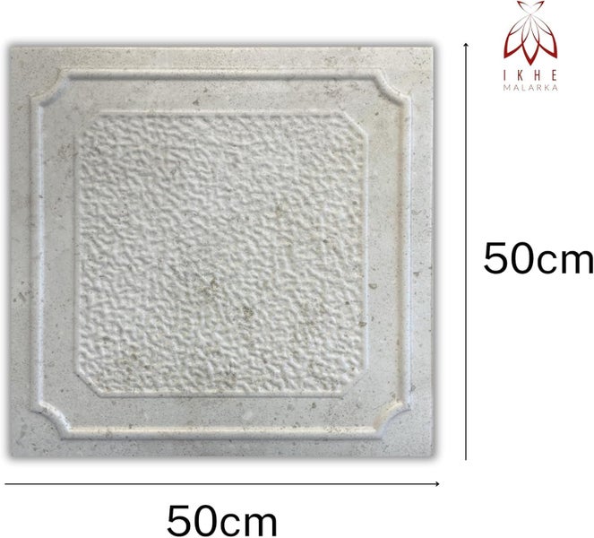 Paneelen aus Polystyrol XPS Styropor Deckenpaneelen Wandpaneelen in weißer Betonoptik - 50x50cm 3mm stärke 12020