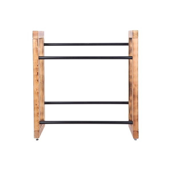 PROREGAL Getränkekistenregal HARZ HxBxT 85x82x35cm 4 Kisten auf 2 Ebenen Massives Kiefernholz Gebrannt