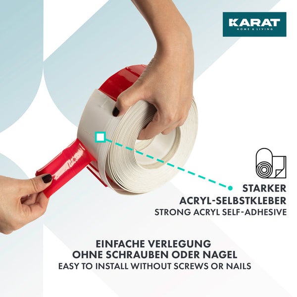 FLOORDIREKT Sockelleiste Oslo - Zuschneidbar & Selbstklebend - Starker Halt - Eiche - 25 m
