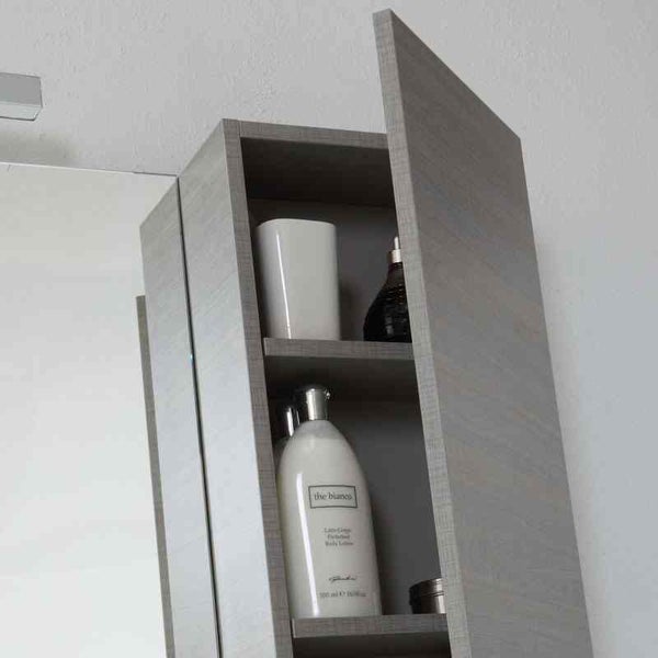 120x39cm Badmöbelset mit Hängeschrank, grau | Manhattan