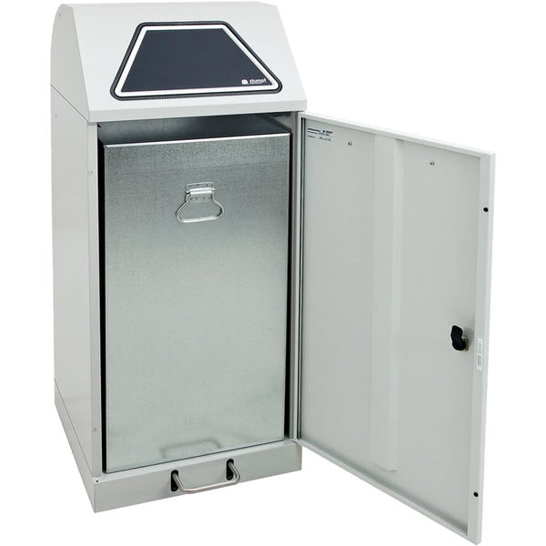 Stumpf Abfallbehälter mit herausnehmbarem Einsatz und abschließbarer Tür