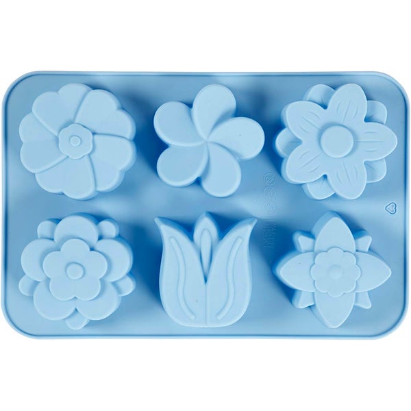 Creativ Company  Silikonform, Blumen, H 2,6 cm, L 30 cm, B 21 cm, Lochgröße 60x75 mm, 75 ml, 1 Stk