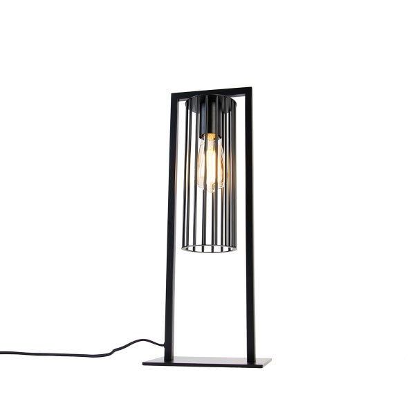 Schreibtischleuchte mit Lampenschirm aus Metallstreben