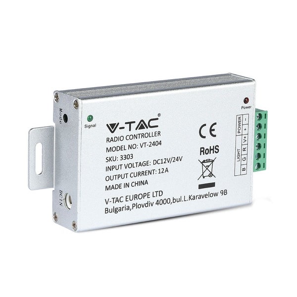 V-TAC VT-2404 - LED-Leuchtbänder - 144 Watt Funksteuerungen - Fernbedienung 4 Tasten - IP20