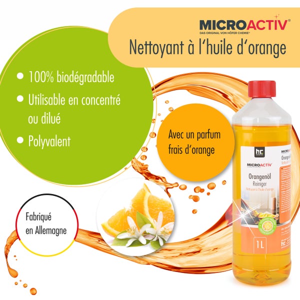 Microactiv Orangenöl Reiniger für Bad, Küche und Böden