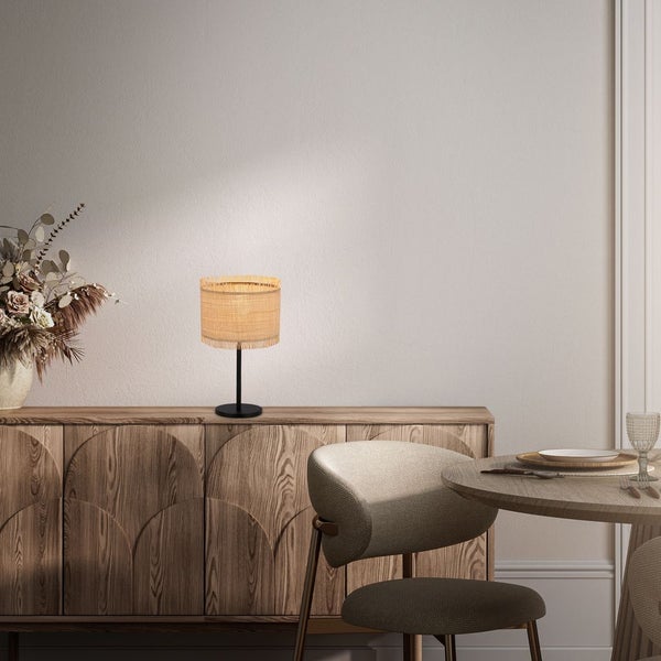 FULFILMENT ONLY table lamp, black / nature, 1xE27/max. 10W excl.