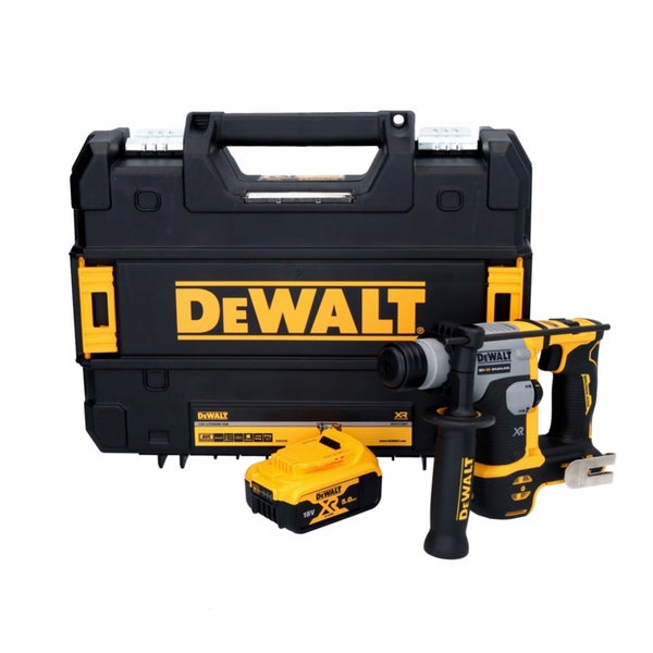 DeWALT Akku-Kombihammer mit 18 Volt Akku und stabilem Transportkoffer.
