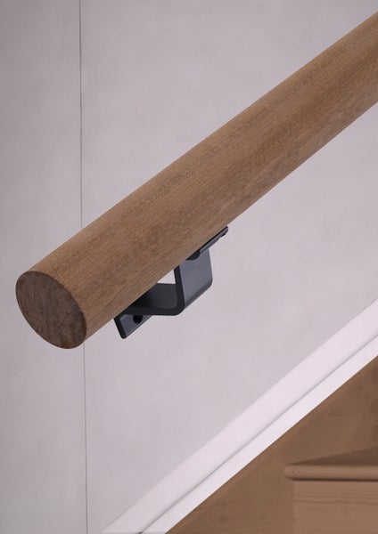 HANDYSTAIRS Handlauf aus Holz – runder Handlauf Ø 38 mm – Mahagoni – 390 cm – gerade enden