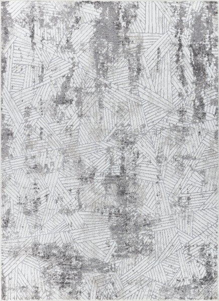 Moderner Skandinavischer Teppich Weiß/Grau 200x275 cm DELICE
