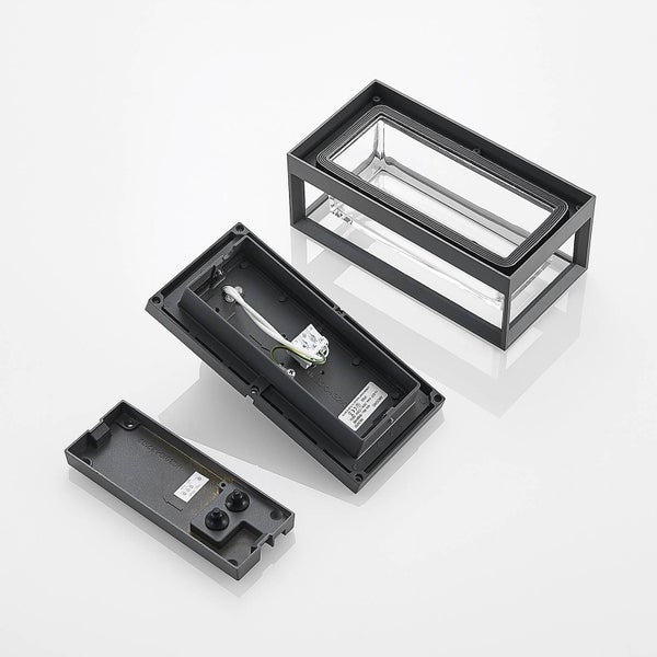 Arcchio Wandleuchte außen Ismera (Modern) in Alu aus Aluminium (1 flammig, E27) - Außenwandleuchten Wandlampe Led Außenlampe Outdoor für Außenwand/Hauswand Haus Terrasse & Balkon Licht