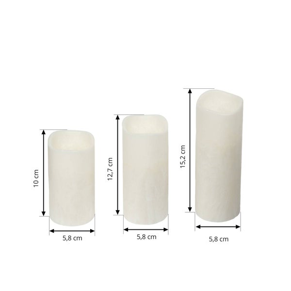 Lindby 3er Set LED Lichterketten Candora dimmbar mit Leselampe (Modern) in Weiß (3 flammig, ) - für Innen Wohnzimmerleuchte