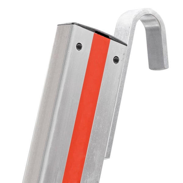 Detailansicht einer Aluminiumleiter mit Einhängehaken