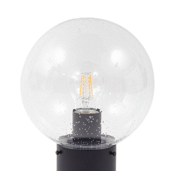 Lindby Außenleuchte Dangan (spritzwassergeschützt (Modern) in Transparent aus Glas (1 flammig, E27) - Wegeleuchte Pollerleuchte Wegelampe Sockelleuchte