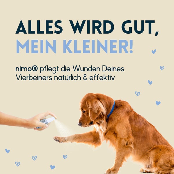 nimo® Haustier Wundspray • mit Aloe Vera und Panthenol zur Wundpflege und -heilung
