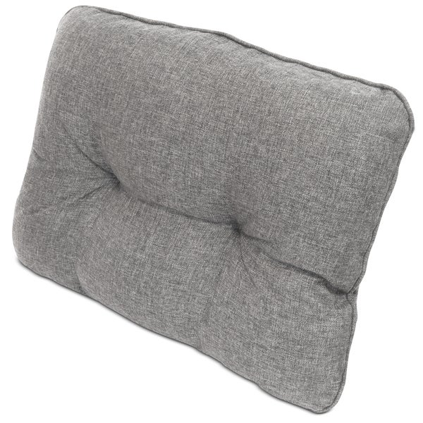 Beautissu Beauflair Loungekissen Outdoor Rücken 50x40x12cm Hellgrau
