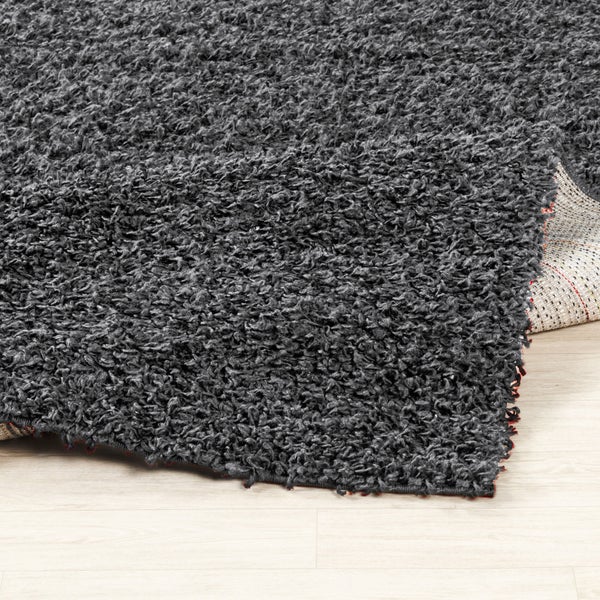 Moderner Hochfloriger Shaggy Teppich Dunkelgrau 200x290 cm LILLY