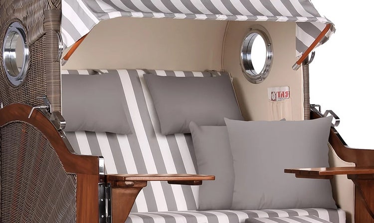 Strandkorb Nordstrand Mahagoni PE grey Dessin 513
