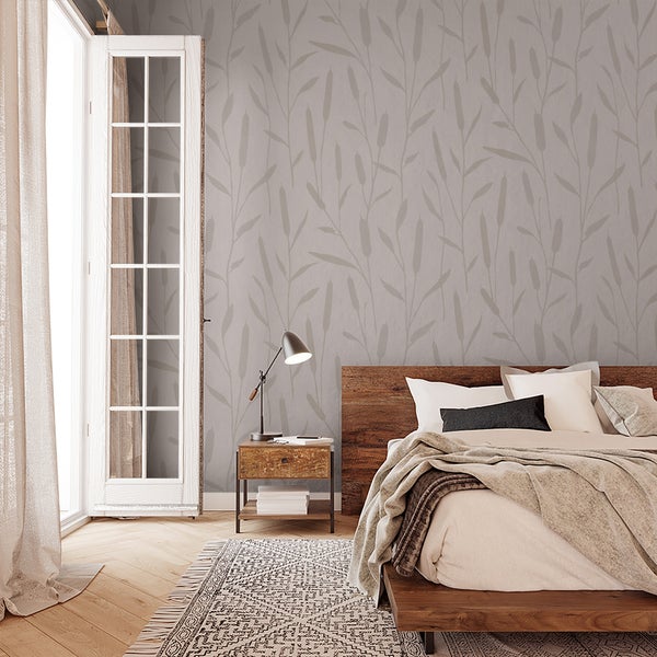 Tapete Beige Illustration Modern Natur für Wohnzimmer Schlafzimmer MADE IN GERMANY 10,05 x 0,53m