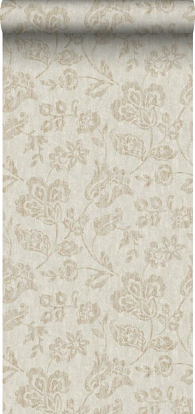 Borastapeter Tapete Blumen Beige - 53 cm x 11.2 m - 660134