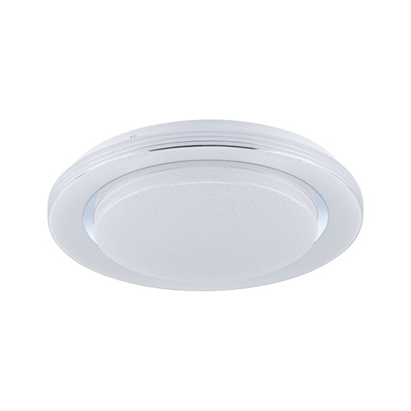 LED Deckenleuchte Rainbow mit Regenbogeneffekt RGBW+ 1600lm 230V 22W dimmbar Chrom, Weiß