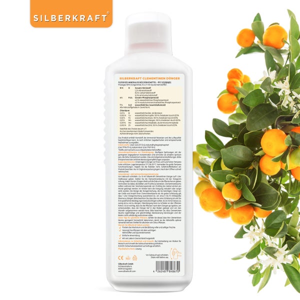 SILBERKRAFT Clementinen Dünger – Für Clementinen & Mandarinen – 1 Liter