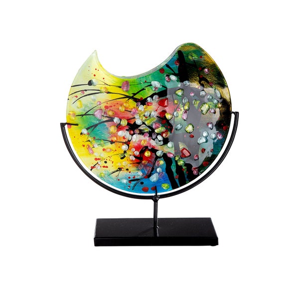 Vase GILDE Höhe 37 cm mehrfarbig Glas