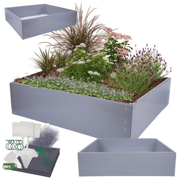 Hochbeete Growline Plast HxBxT 41x140x80 cm 2 Ebenen Kunststoff Grau