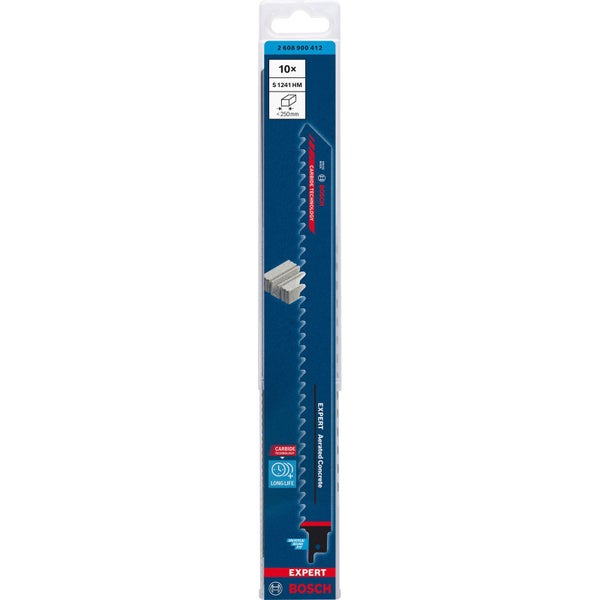 Bosch 10x Expert Aerated Concrete S 1241 HM Säbelsägeblatt - 2608900412