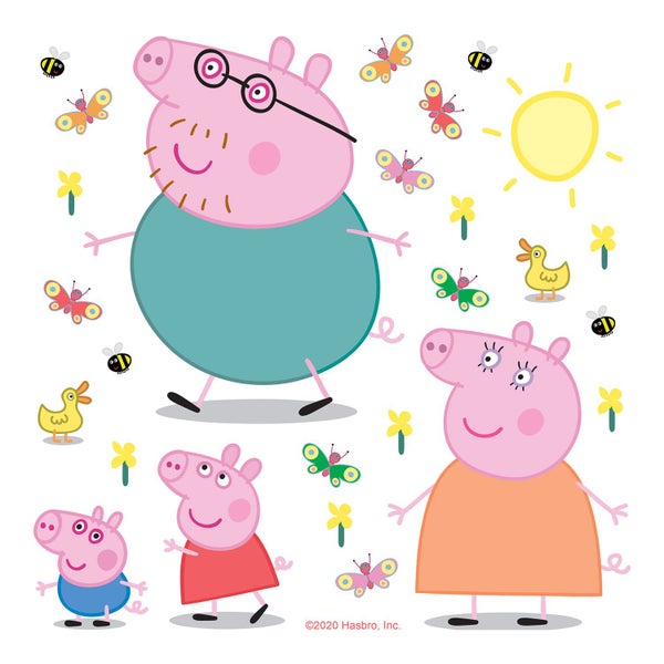 Sanders und Sanders Wandtattoo Peppa Wutz Multicolor - 30 x 30 cm - 601337