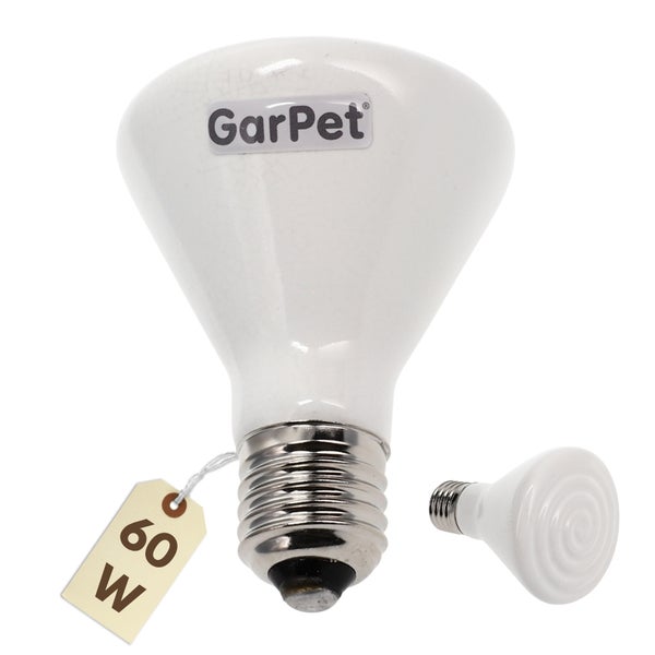 Keramik Heizstrahlerlampe mit 60 Watt und Gewinde