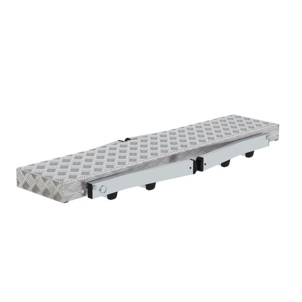 PROREGAL ML Arbeitsdiele Klappbar BxT 233x70cm Traglast 150kg Aluminium-Warzenblech Rutschfeste Kunststoffschuhe