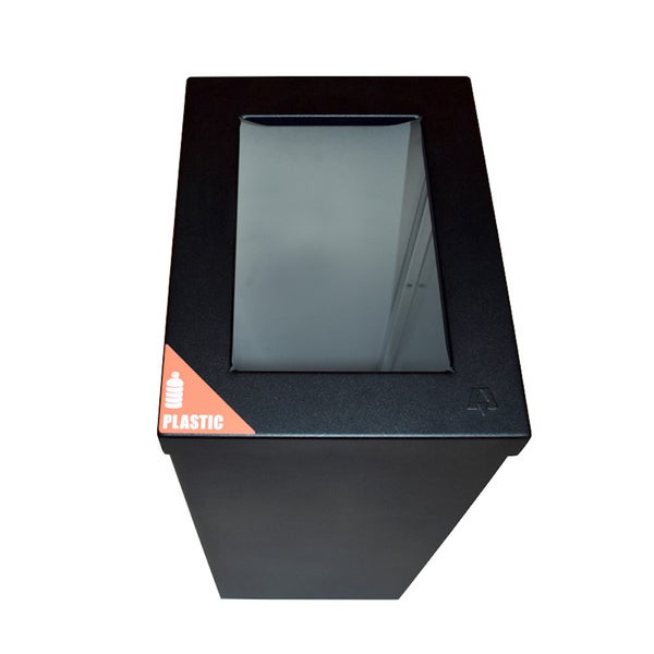 PROREGAL Wertstoffsammler Recycloflex 60 Liter HxBxT 70,5 x 26,3 x 34,3 cm AlumInium Schwarz