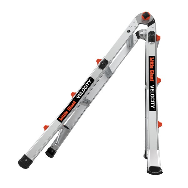 Little Giant Velocity Mehrzweckleiter aus Aluminium in A Form.